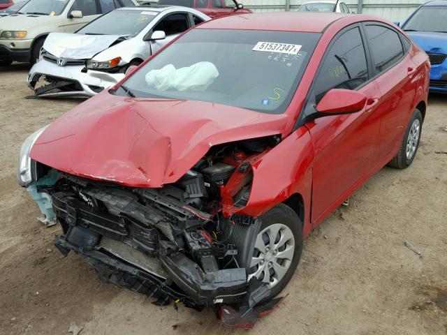 KMHCT4AE5GU966719 - 2016 HYUNDAI ACCENT SE RED photo 2