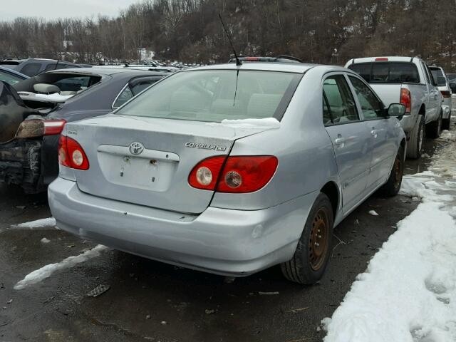 JTDBR32E352054929 - 2005 TOYOTA COROLLA CE SILVER photo 4