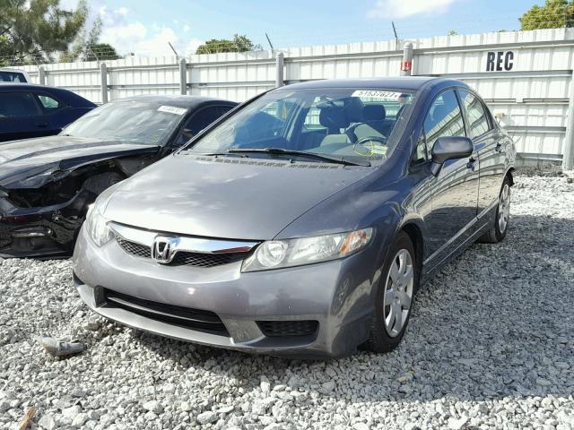 2HGFA1F57AH321807 - 2010 HONDA CIVIC LX GRAY photo 2