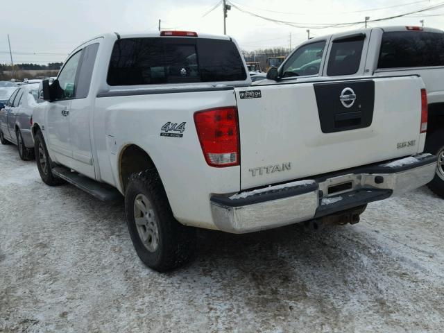 1N6AA06B04N538505 - 2004 NISSAN TITAN XE WHITE photo 3