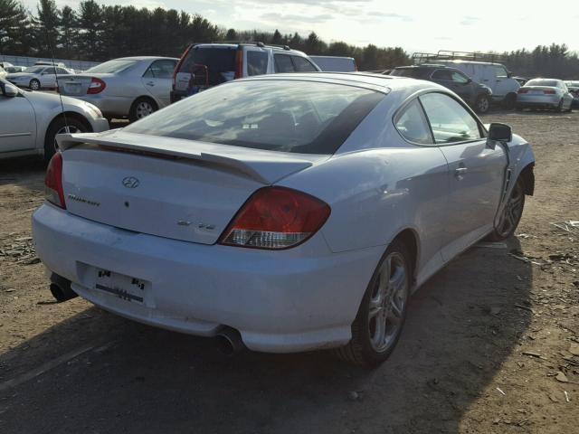 KMHHN65F66U188279 - 2006 HYUNDAI TIBURON GT WHITE photo 4