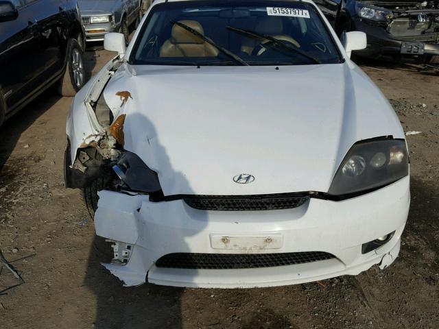 KMHHN65F66U188279 - 2006 HYUNDAI TIBURON GT WHITE photo 7