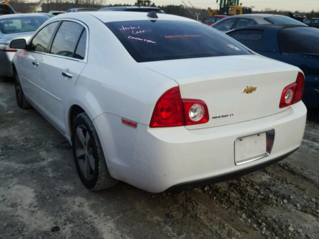 1G1ZC5EUXCF396844 - 2012 CHEVROLET MALIBU 1LT WHITE photo 3