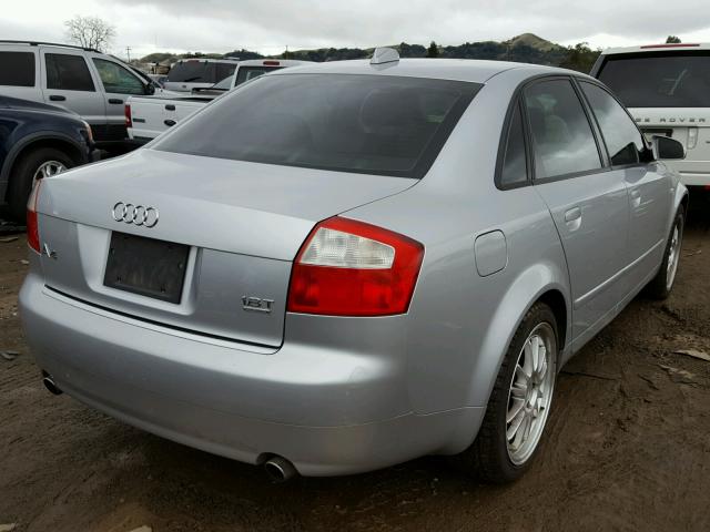 WAULC68E54A141926 - 2004 AUDI A4 1.8T QU SILVER photo 4