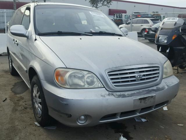 KNDUP131736409511 - 2003 KIA SEDONA EX SILVER photo 1