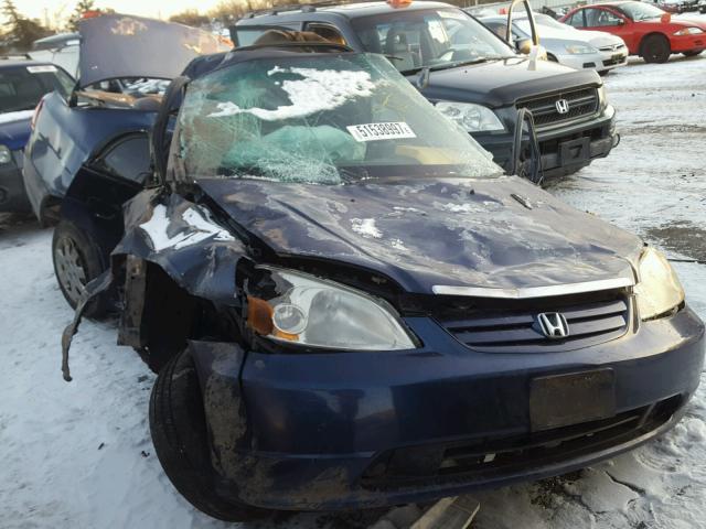 2HGES26713H512884 - 2003 HONDA CIVIC EX BLUE photo 1