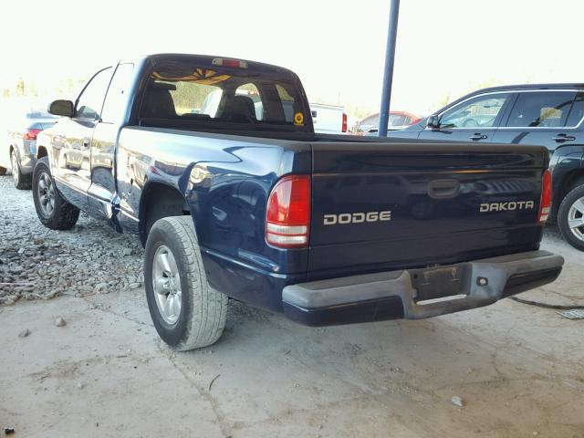 1D7HL32X13S118255 - 2003 DODGE DAKOTA SPO BLUE photo 3