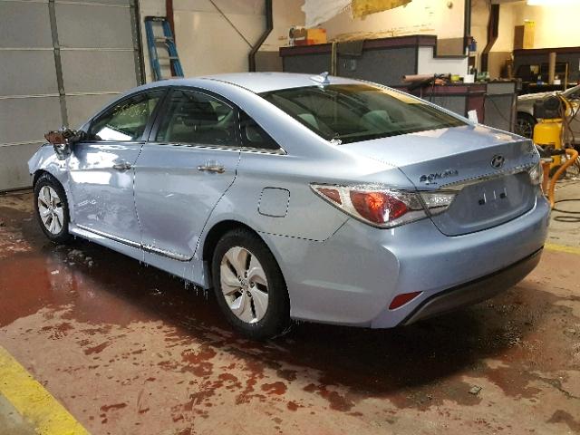 KMHEC4A41DA078644 - 2013 HYUNDAI SONATA HYB BLUE photo 3