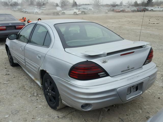 1G2NF52E42C292512 - 2002 PONTIAC GRAND AM S SILVER photo 3