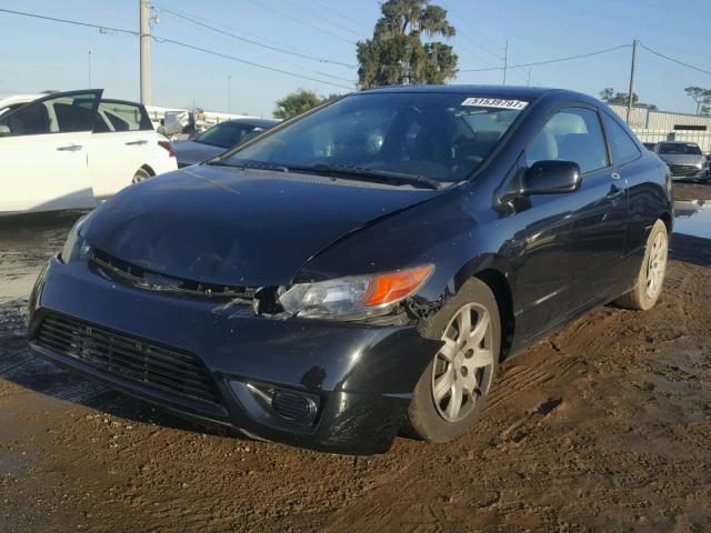 2HGFG12678H527250 - 2008 HONDA CIVIC LX BLACK photo 2