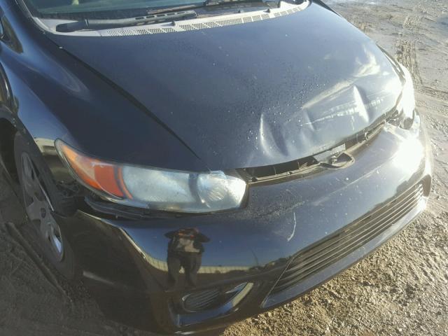 2HGFG12678H527250 - 2008 HONDA CIVIC LX BLACK photo 9