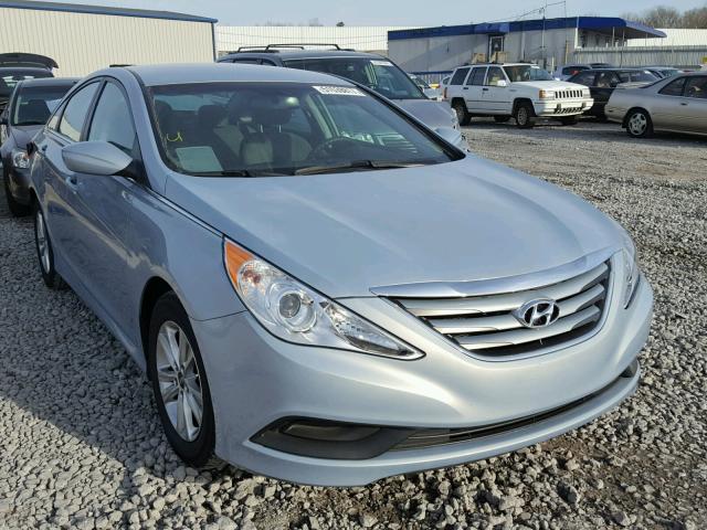 5NPEB4AC4EH858761 - 2014 HYUNDAI SONATA GLS BLUE photo 1