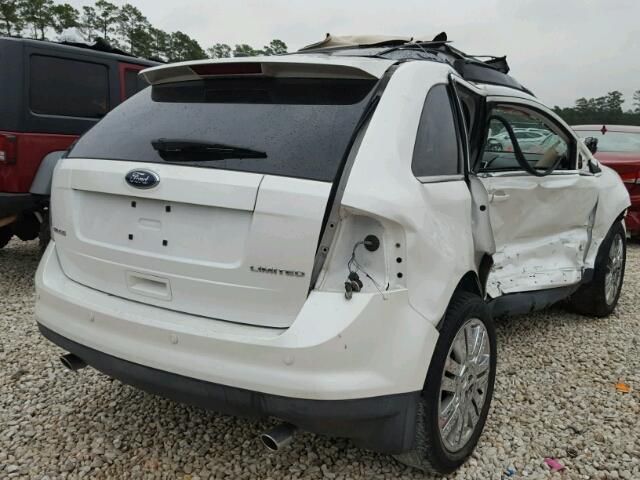 2FMDK3KC2ABA27443 - 2010 FORD EDGE LIMIT WHITE photo 4