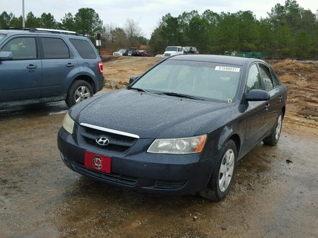 5NPET46C67H244304 - 2007 HYUNDAI SONATA GLS BLUE photo 2