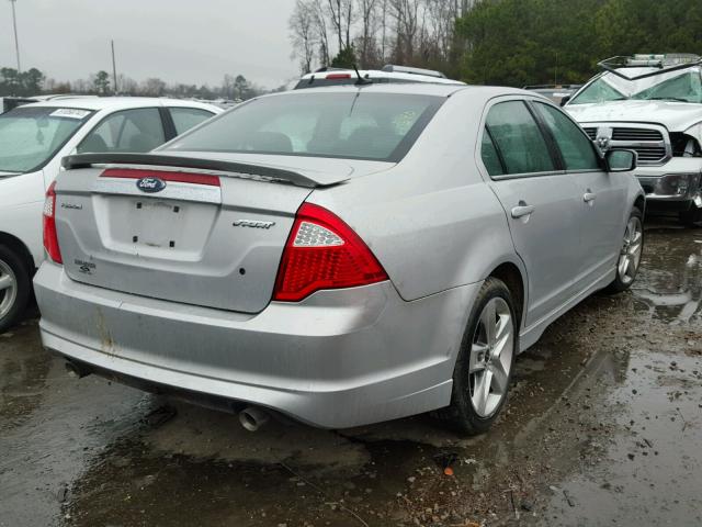 3FAHP0KCXAR266283 - 2010 FORD FUSION SPO SILVER photo 4