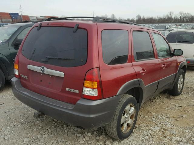 4F2YZ94163KM56142 - 2003 MAZDA TRIBUTE LX MAROON photo 4