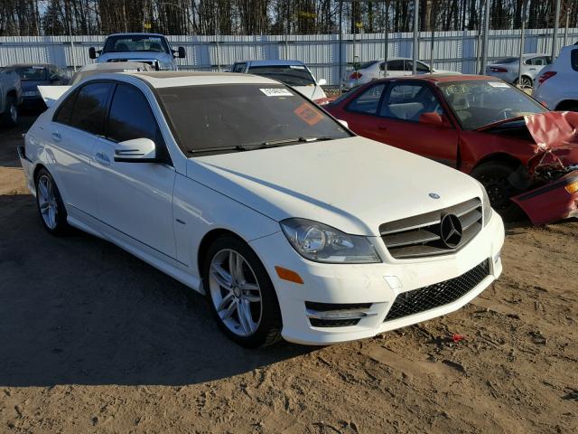 WDDGF4HB9CA644255 - 2012 MERCEDES-BENZ C 250 WHITE photo 1