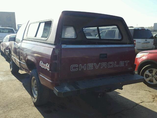 1GCDK14Z6JZ208813 - 1988 CHEVROLET GMT-400 K1 BURGUNDY photo 3