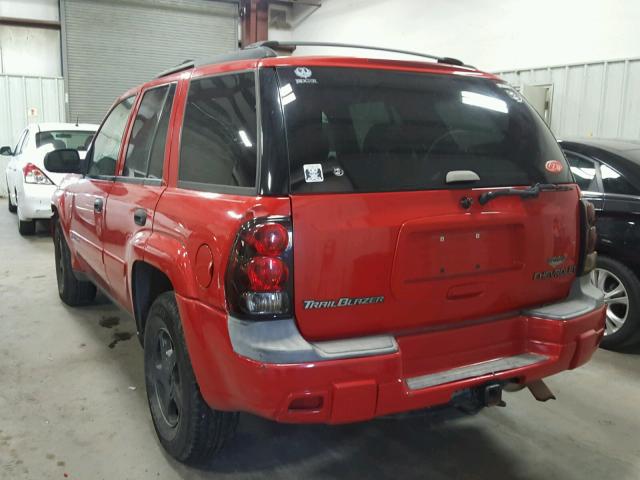 1GNDT13S222155479 - 2002 CHEVROLET TRAILBLAZE RED photo 3