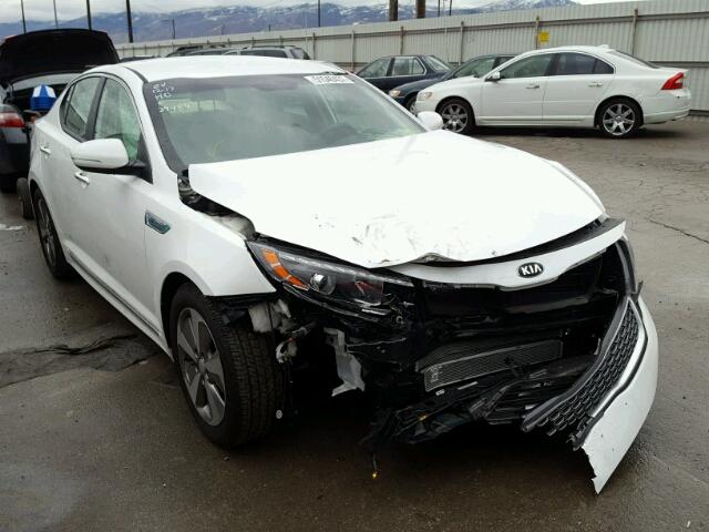 KNAGN4AD3E5066283 - 2014 KIA OPTIMA HYB WHITE photo 1