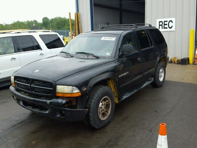 1B4HS28N8YF187728 - 2000 DODGE DURANGO BLACK photo 2