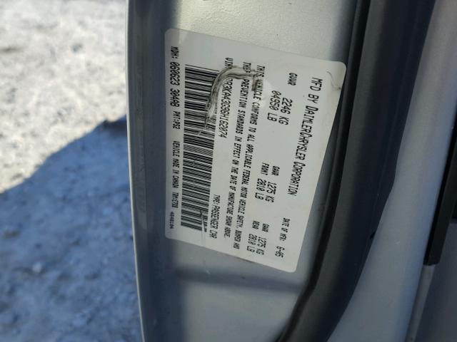 2B3KA43G96H162074 - 2006 DODGE CHARGER SE SILVER photo 10