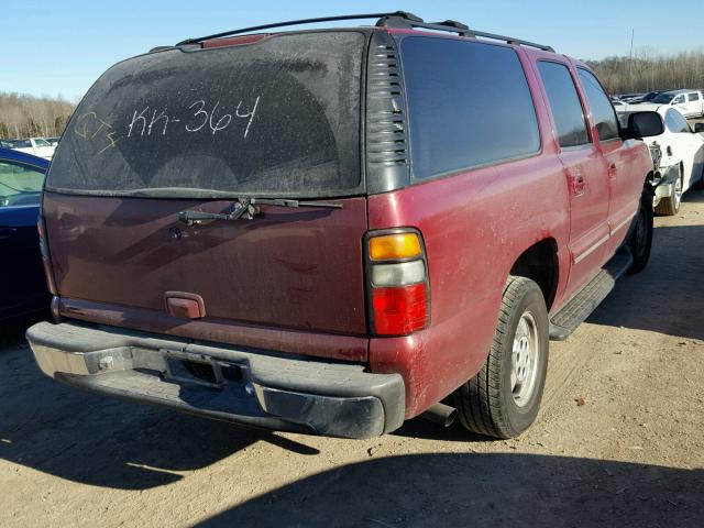 1GNEC16Z94J113252 - 2004 CHEVROLET SUBURBAN C RED photo 4