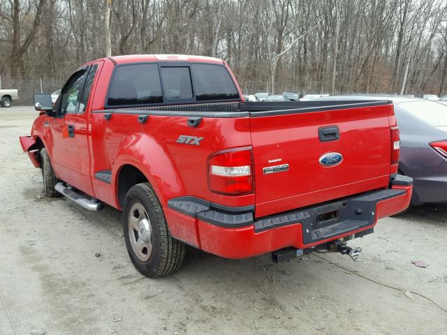 1FTRF02236KD29051 - 2006 FORD F150 RED photo 3