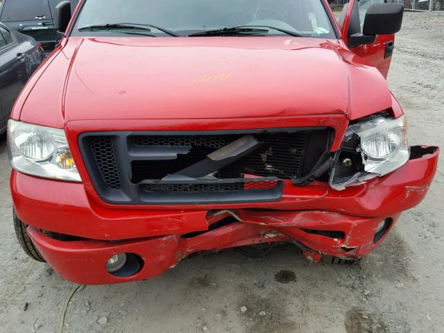 1FTRF02236KD29051 - 2006 FORD F150 RED photo 7