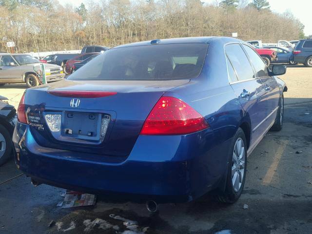 1HGCM66596A009324 - 2006 HONDA ACCORD EX BLUE photo 4