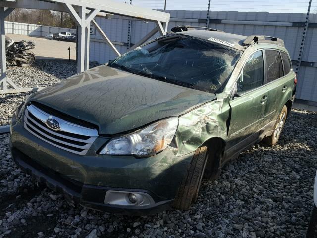 4S4BRCCC4C3237577 - 2012 SUBARU OUTBACK 2. GREEN photo 2