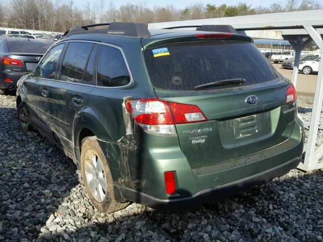 4S4BRCCC4C3237577 - 2012 SUBARU OUTBACK 2. GREEN photo 3