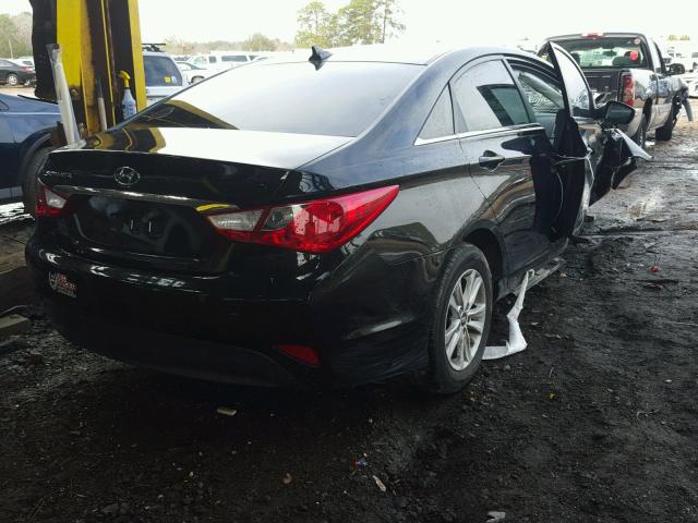 5NPEB4AC4EH946113 - 2014 HYUNDAI SONATA GLS BLACK photo 4