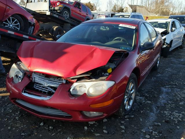 2C3HE66G3YH242983 - 2000 CHRYSLER 300M RED photo 2