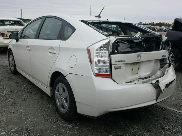 JTDKN3DU0A0025071 - 2010 TOYOTA PRIUS WHITE photo 3