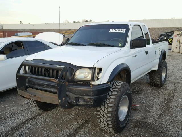 5TEWM72N91Z779061 - 2001 TOYOTA TACOMA XTR WHITE photo 2