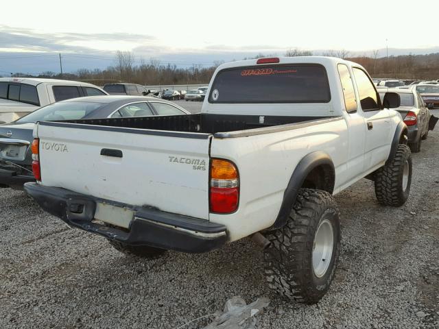 5TEWM72N91Z779061 - 2001 TOYOTA TACOMA XTR WHITE photo 4