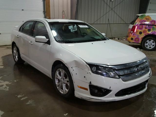 3FAHP0HA7CR391511 - 2012 FORD FUSION SE WHITE photo 1