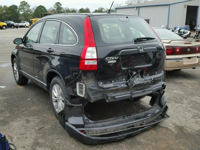 3CZRE3H37AG700999 - 2010 HONDA CR-V LX BLACK photo 3