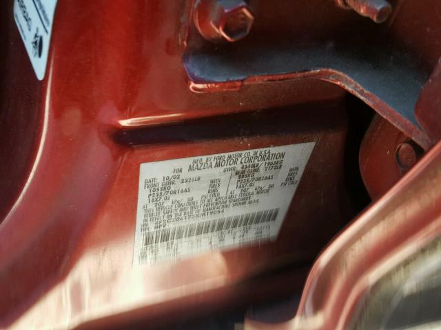 4F2CZ06173KM19054 - 2003 MAZDA TRIBUTE ES 红色 照片 10