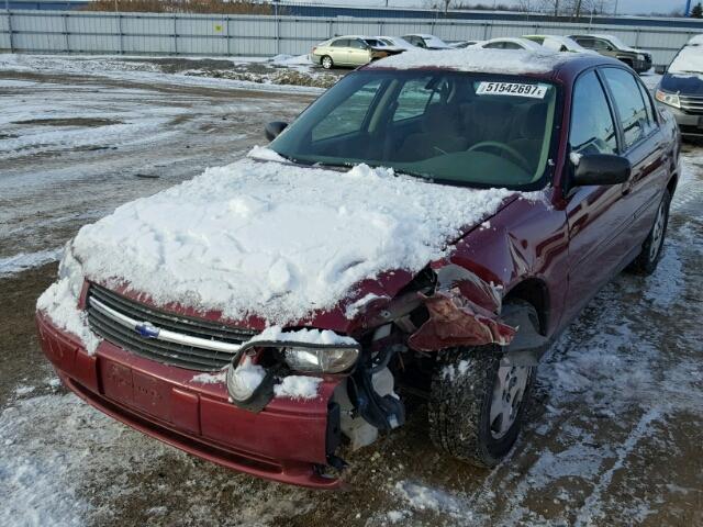 1G1ND52F14M671600 - 2004 CHEVROLET CLASSIC MAROON photo 2