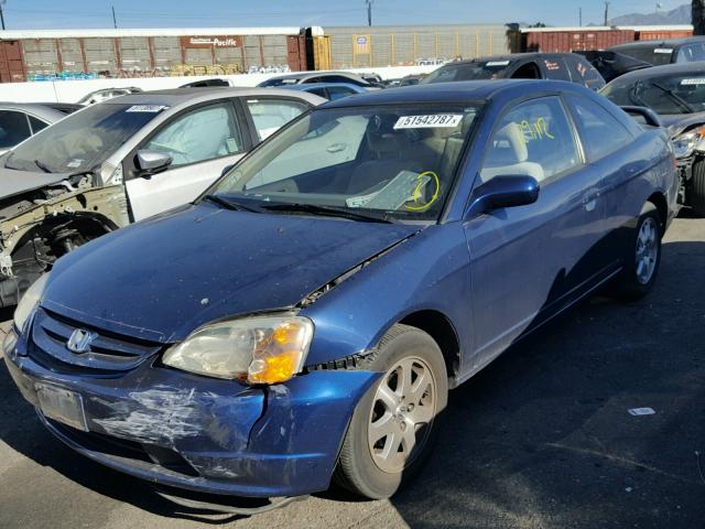 1HGEM22953L069918 - 2003 HONDA CIVIC EX BLUE photo 2