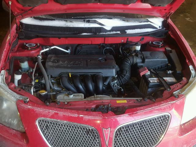 5Y2SL67886Z409740 - 2006 PONTIAC VIBE RED photo 7