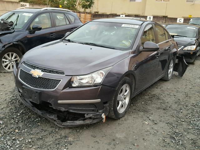 1G1PF5S95B7241545 - 2011 CHEVROLET CRUZE LT GRAY photo 2