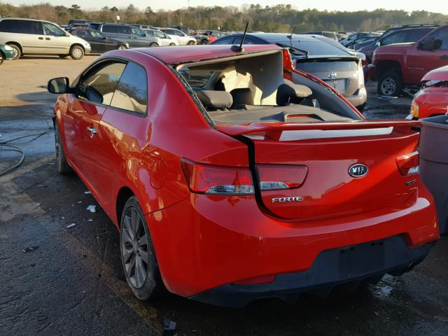 KNAFW6A35D5704558 - 2013 KIA FORTE SX RED photo 3