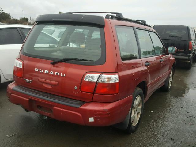 JF1SF65661H730320 - 2001 SUBARU FORESTER S RED photo 4