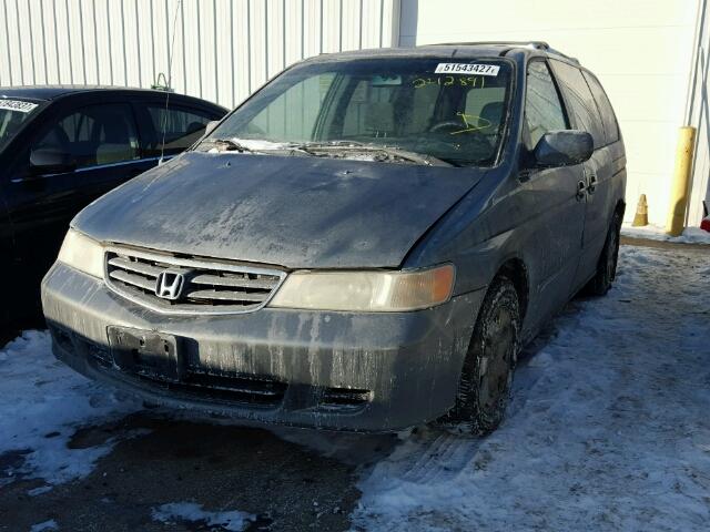 2HKRL18632H508532 - 2002 HONDA ODYSSEY EX GRAY photo 2