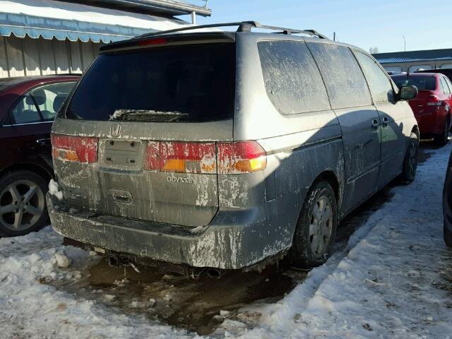 2HKRL18632H508532 - 2002 HONDA ODYSSEY EX GRAY photo 4