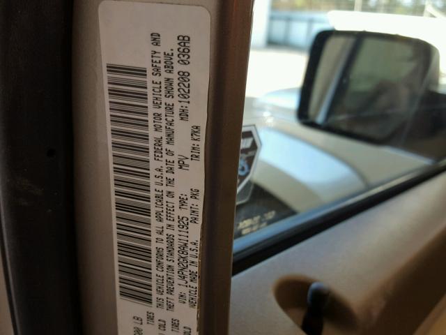 1J4PN2GK8AW111925 - 2010 JEEP LIBERTY SP BEIGE photo 10