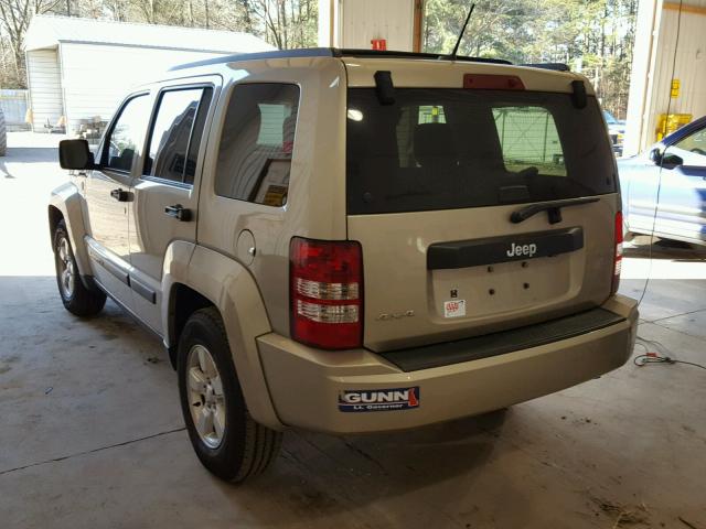 1J4PN2GK8AW111925 - 2010 JEEP LIBERTY SP BEIGE photo 3